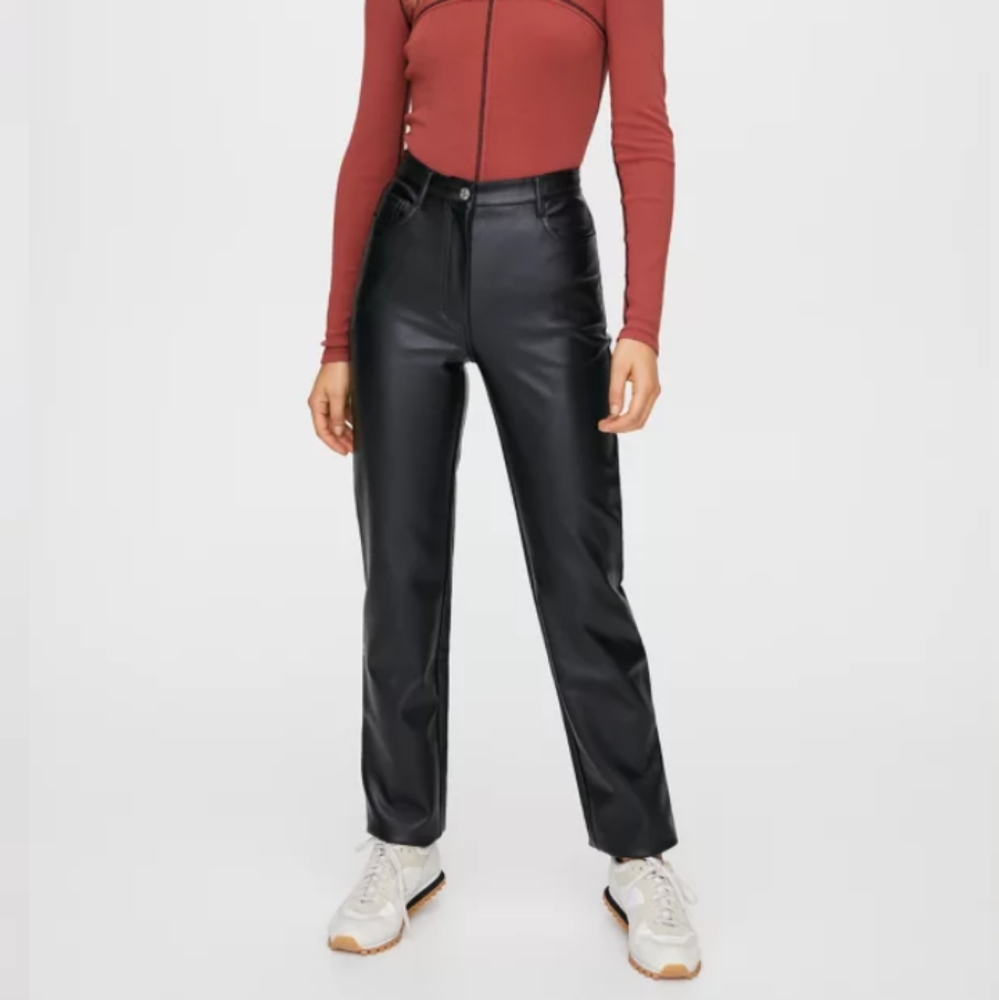 Aritzia Wilfred Melina faux Leather Pant